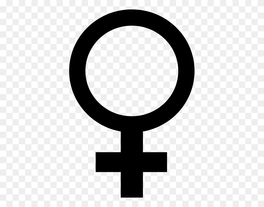 399x600 Female Black Symbol - Female Sign Clipart