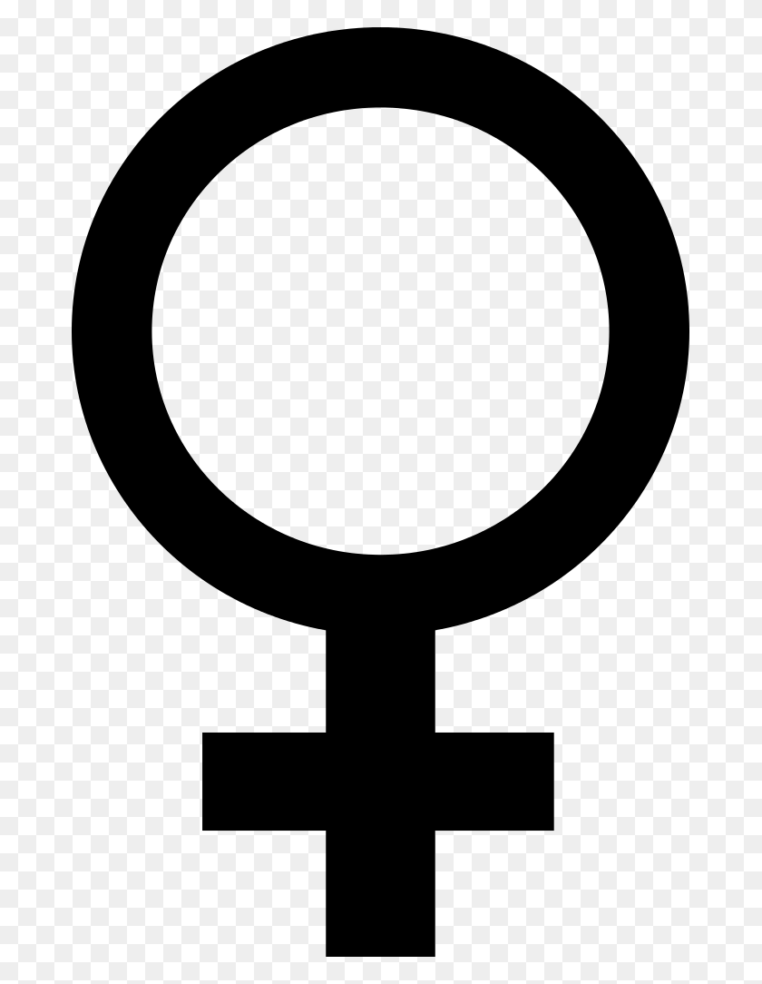 681x1024 Símbolo Femenino Negro - Signo Femenino Png