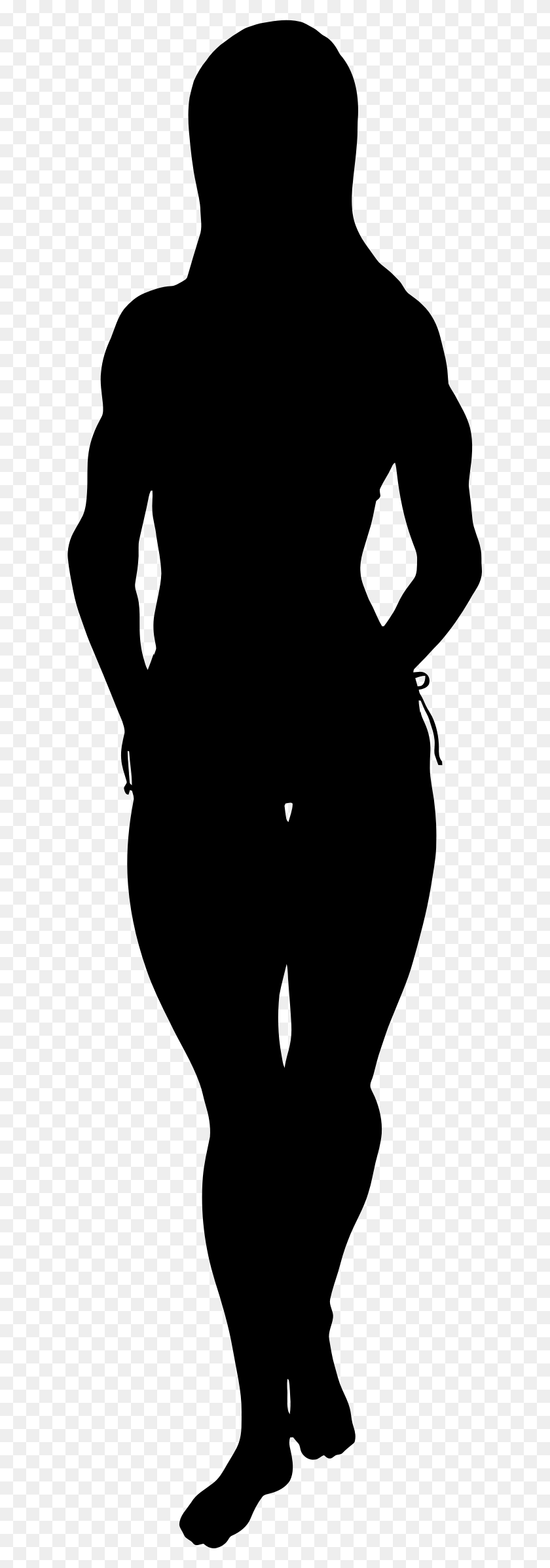 634x2332 Female Bodybuilder Silhouette Icons Png - Bodybuilder PNG