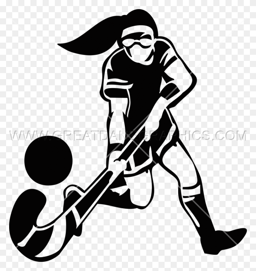 825x878 Female Field Hockey Production Ready Artwork For T Shirt Printing - Screen Printing Clipart