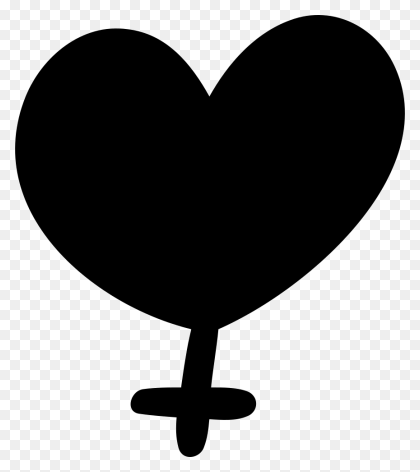 864x980 Icono De Signo De Género Femenino Con Corazón Png Descargar Gratis - Signo De Mujer Png