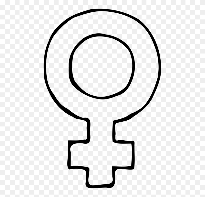 493x750 Símbolo De Género Femenino Mujer - Clipart De Signo Femenino