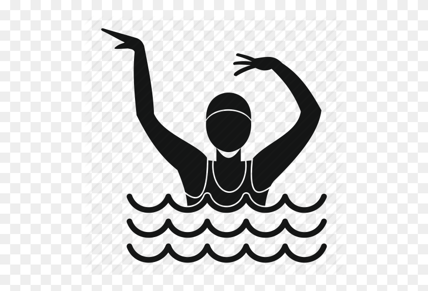 512x512 Mujer, Niña, Gente, Piscina, Deporte, Nadar, Icono De Agua - Gente Nadando Png