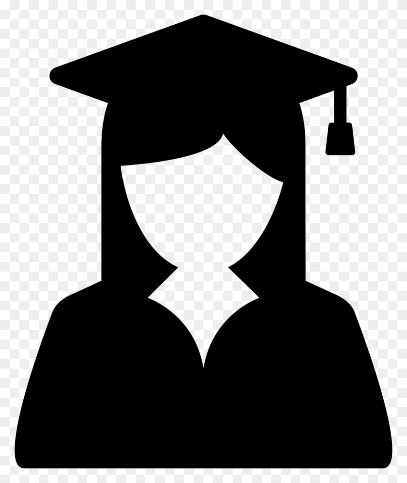 816x980 Female Graduate Student Png Icon Free Download - Student Icon PNG
