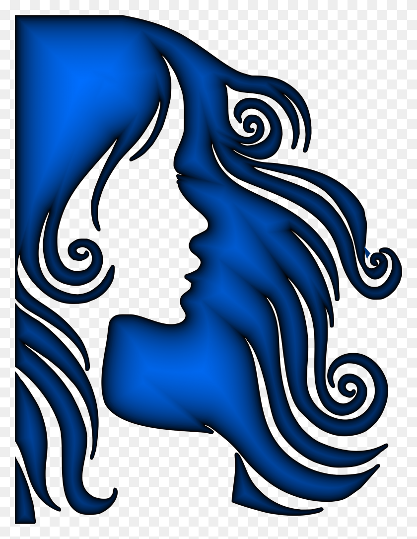 1782x2342 Female Hair Profile Silhouette Sapphire Icons Png - Sapphire PNG