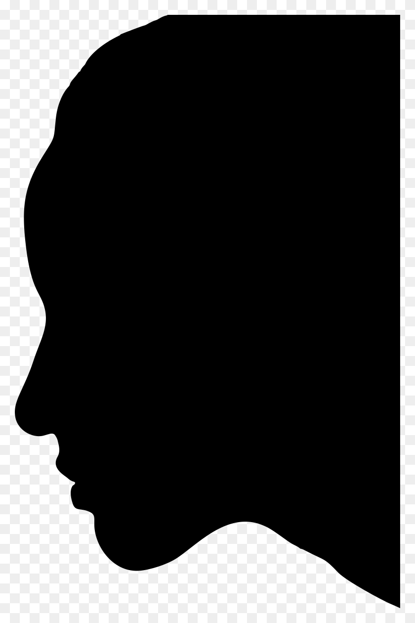 1560x2400 Female Head Profile Silhouette Icons Png - Head Silhouette PNG