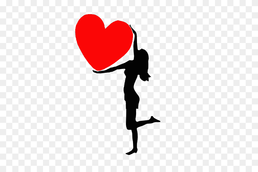 500x500 Female Love Heart No Background Transparent Png Image Web Design - Love PNG