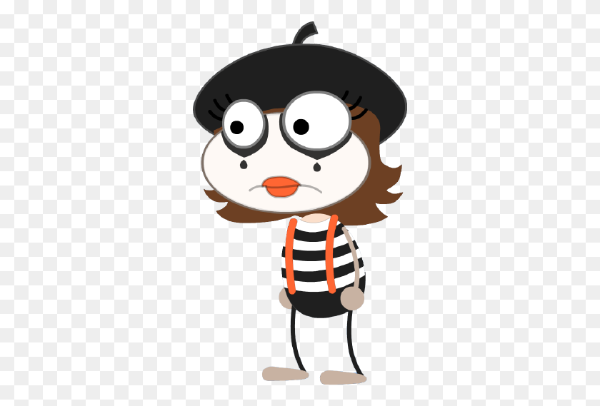 300x509 Female Mime - Mime Clipart