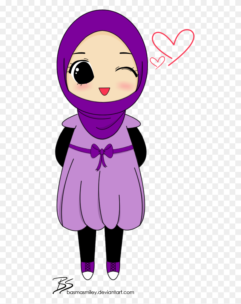 534x1001 Female Muslim Chibi - Hijab PNG