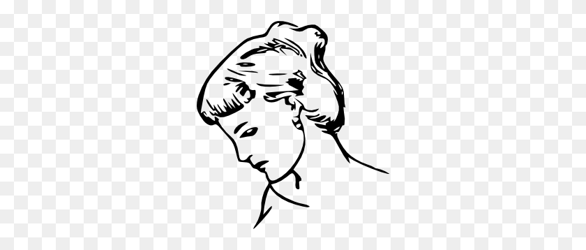 276x298 Female Profile Drawing Clip Art - Woman Crying Clipart