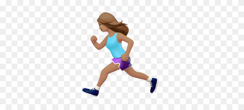 320x320 Female Runner Apple Emoji Transparent Png - Runner PNG