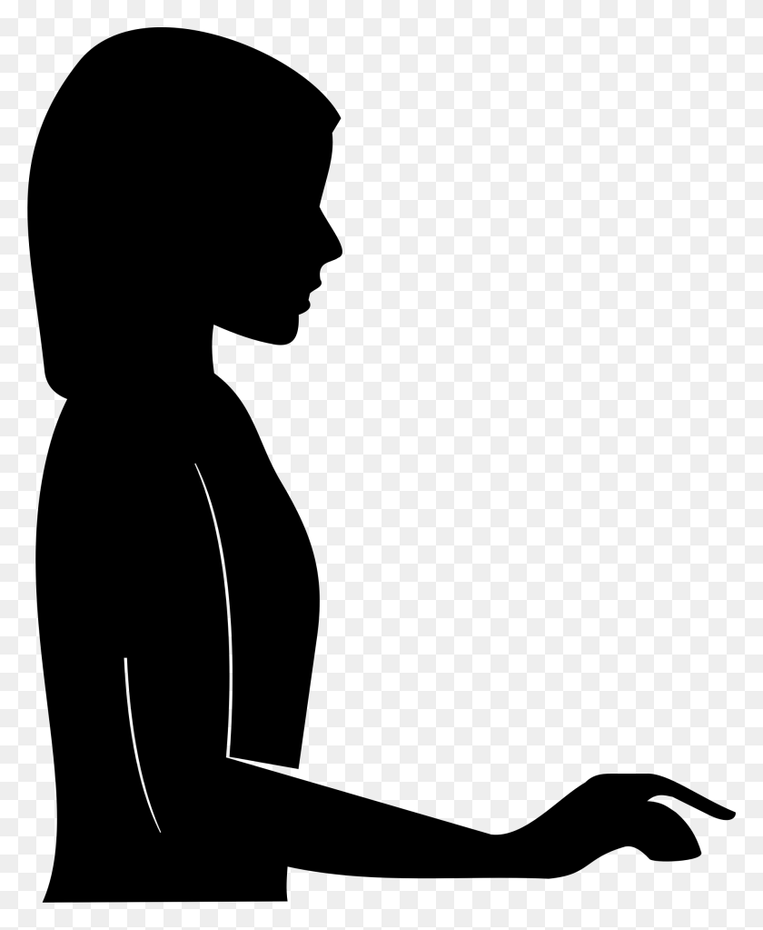 1942x2400 Female Silhouette With Extended Arm Icons Png - Girl Silhouette PNG