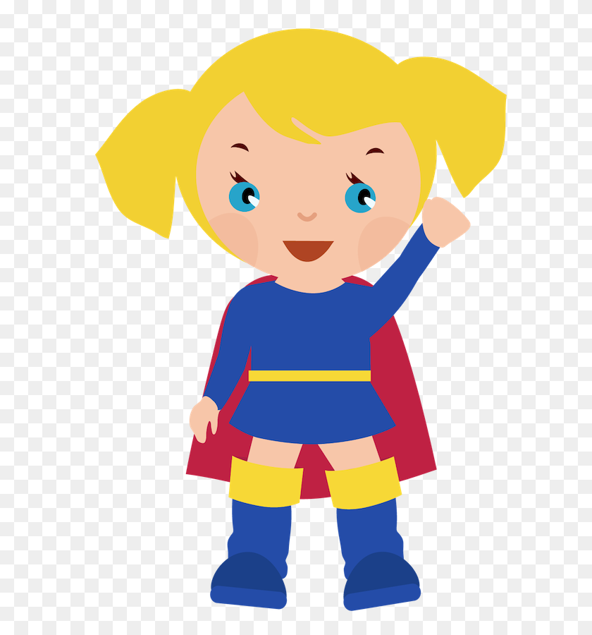 600x840 Female Superhero Clipart Clipart Clipartcow Supergirl Party - Multicultural Kids Clipart