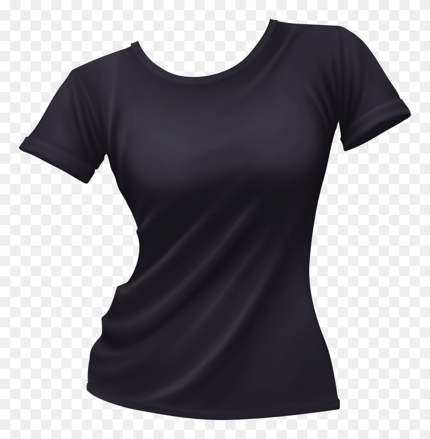 6841x7000 Female T Shirt Black Png Clip Art - Shirt Black And White Clipart