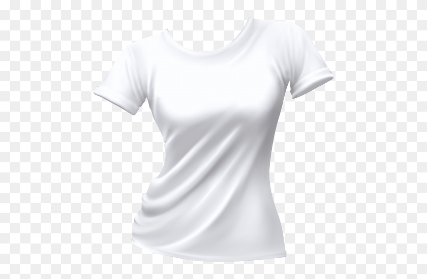 480x490 Camiseta Mujer Blanca Png - Camiseta Negra Png