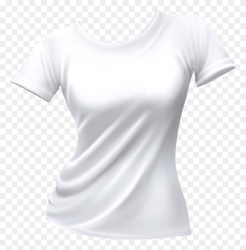 6867x7000 Женская Футболка Белый Png Картинки - Рубашка Черно-Белый Клипарт