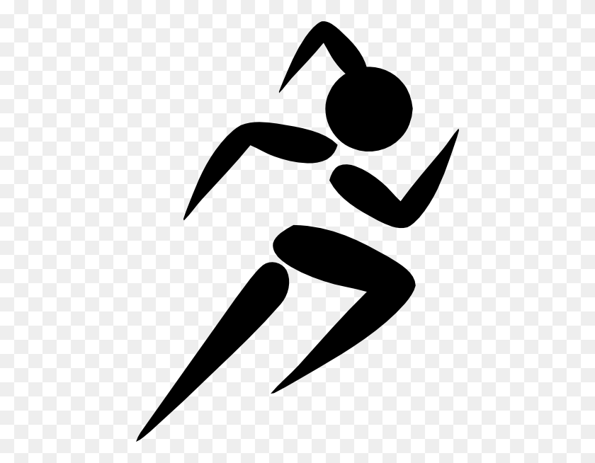 456x594 Female Track Runner Clip Art Girl Running Clip Art - Smirk Clipart