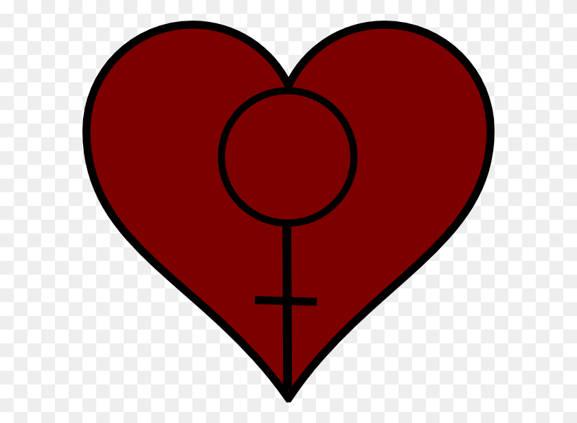 600x556 Феминистское Сердце Картинки - Феминизм Клипарт