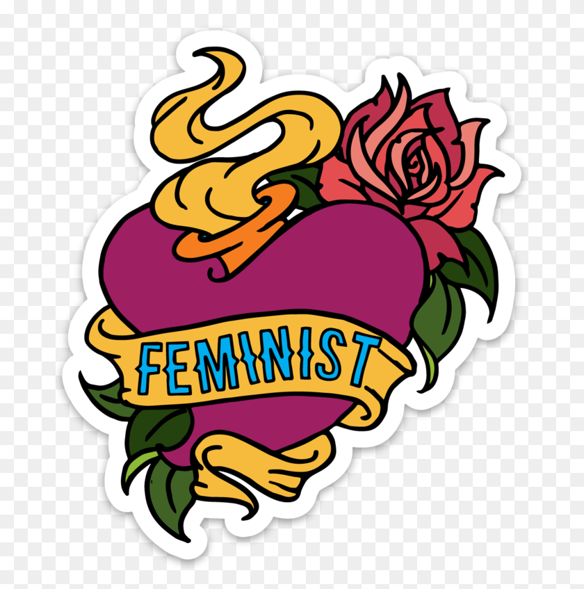 687x787 Феминистская Татуировка Наклейка Полный Круг Керамика - Феминистка Png