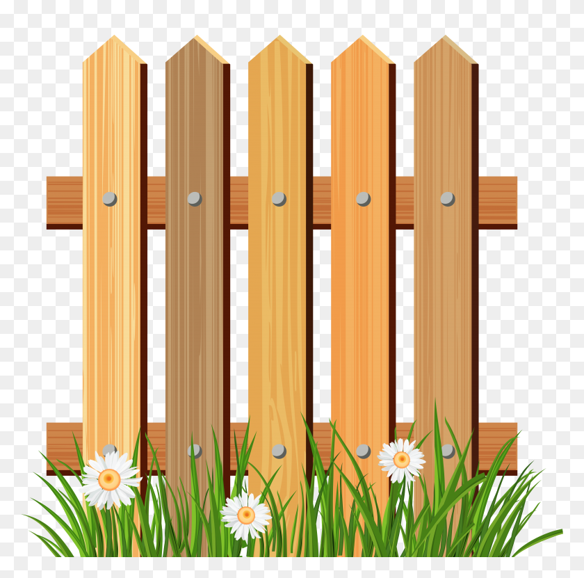 5165x5109 Fence Clip Art - Picket Fence Clipart