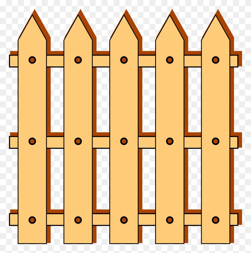 2378x2400 Fence Vector Graphic Image - Rural Clipart