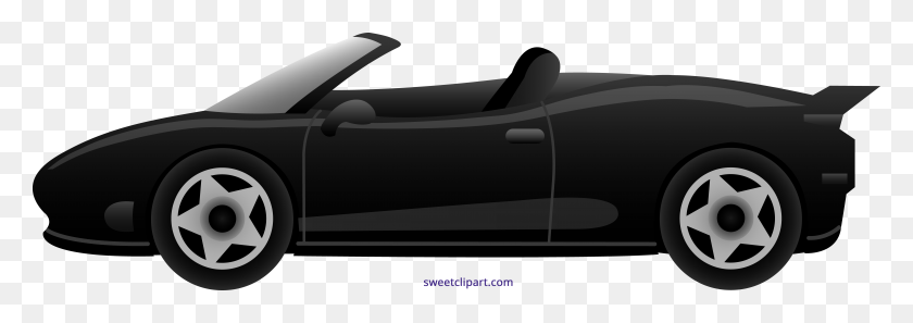 7863x2391 Ferrari Car Black Clipart - Sports Car Clipart Black And White