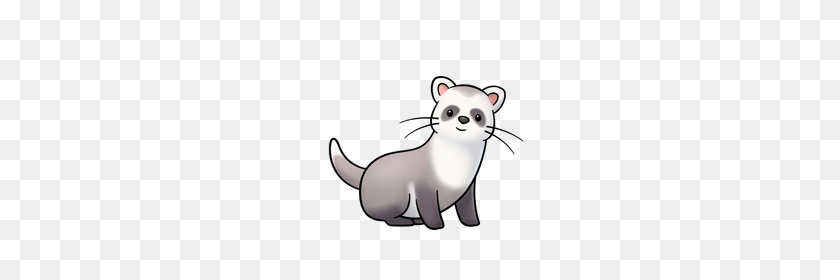 220x220 Ferret Foxes Clip Art, Kawaii And Animal - Ferret Clipart