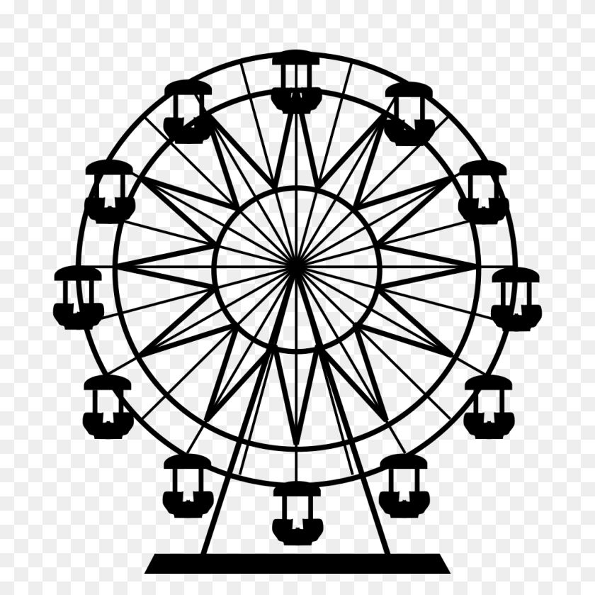 Fan Clip Art - Ferris Wheel Clipart Black And White – Stunning free