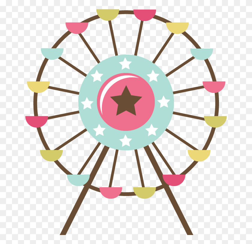 672x753 Ferris Wheel For Cutting Machines Circuscarnivalfair - Cutting Board Clipart