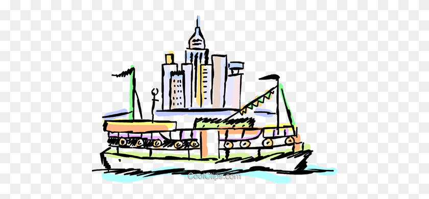 480x330 Ferry Boat Royalty Free Vector Clip Art Illustration - Ferry Boat Clipart