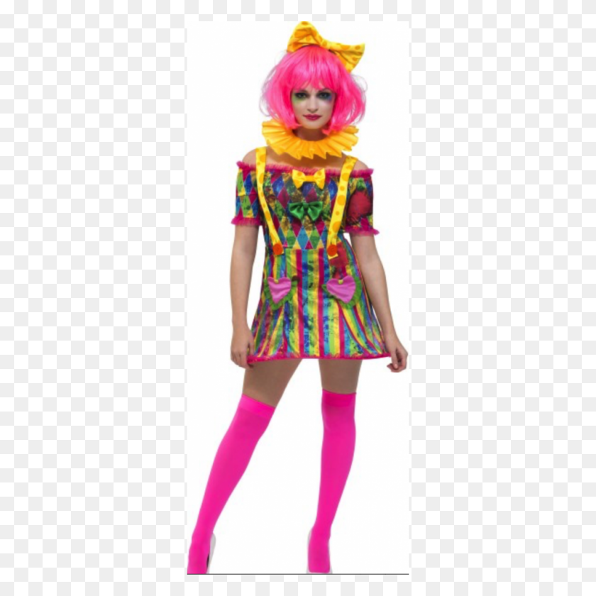 988x988 Fever Patchwork Clown Costume - Clown Wig PNG