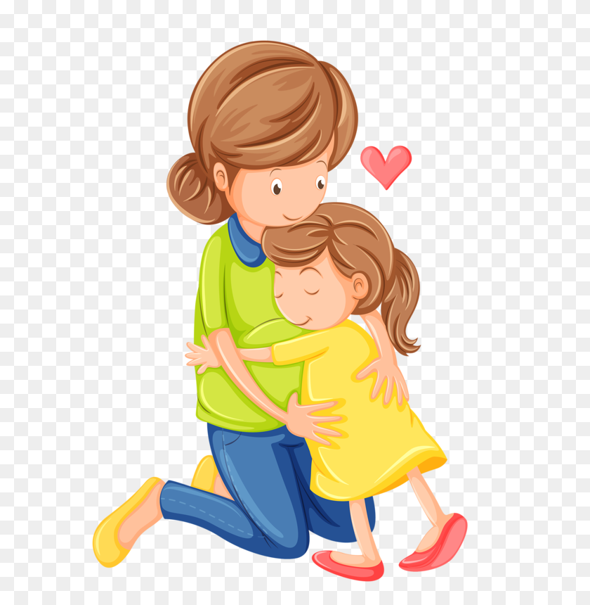 604x800 Fexz Daughter, Mom - Mom And Child Clipart