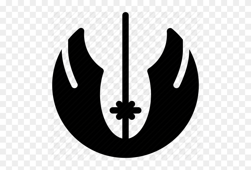 512x512 Ficticio, Jedi, Orden, Estrella, Icono De Guerras - Logotipo Jedi Png