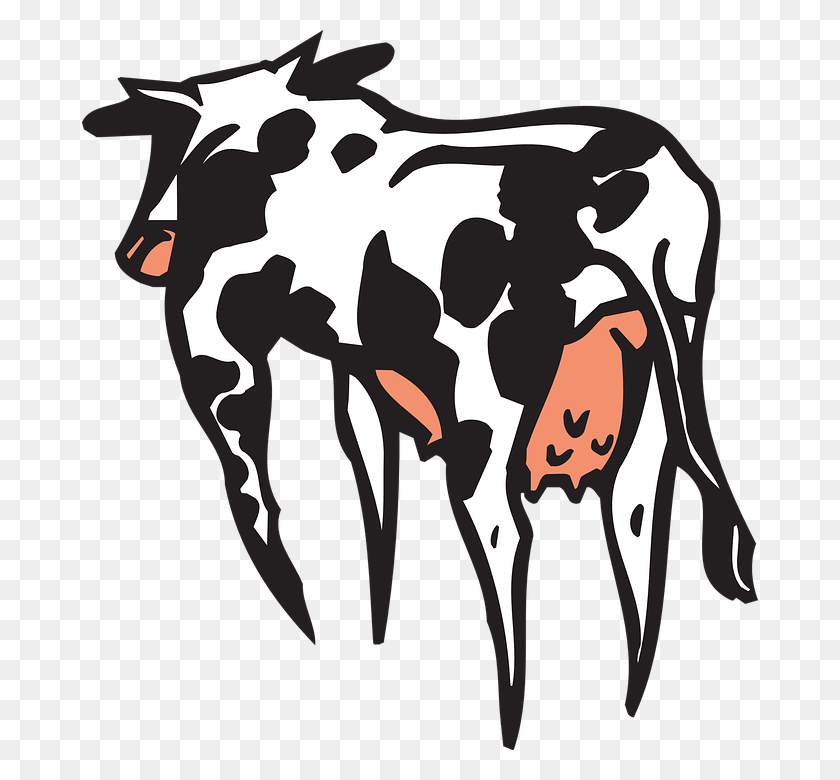 676x720 Field Clipart Dairy Farm - Milk Cow Clipart