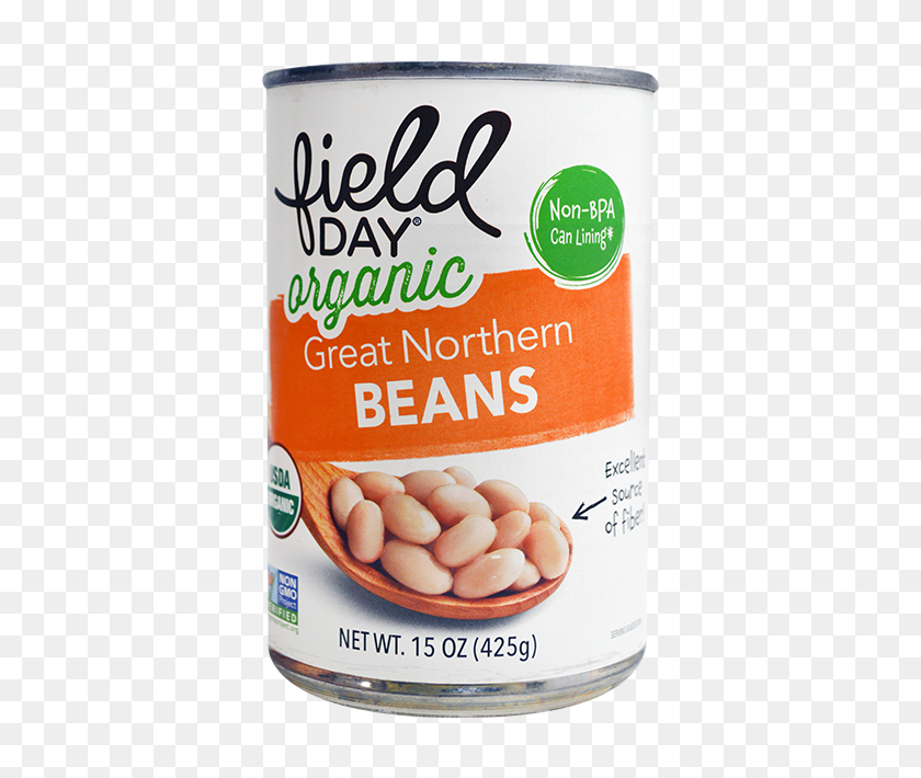 650x650 Field Day Beans Great Northern Organic Canned Food - Canned Food PNG