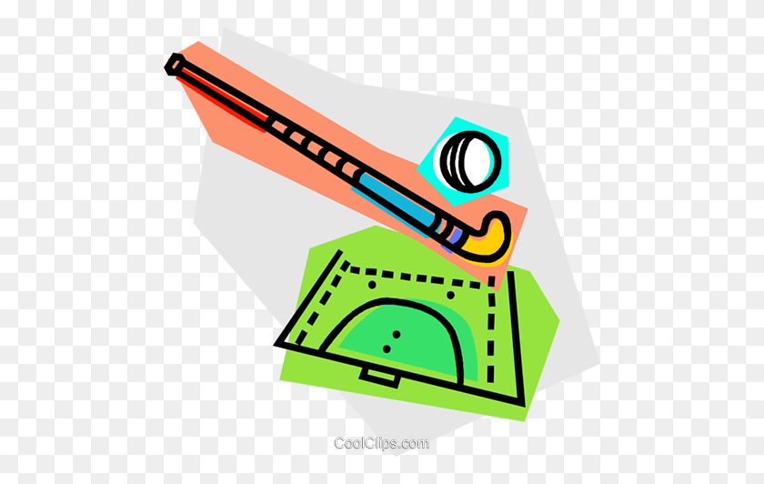 480x472 Field Hockey Royalty Free Vector Clip Art Illustration - Field Clipart