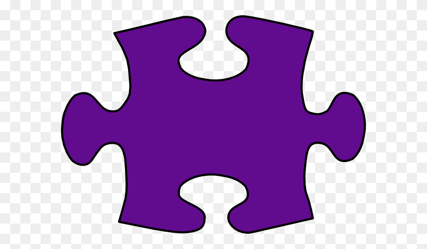 600x430 Fig Purple Jigsaw Puzzle Piece Large Clip Art - Fig Clipart