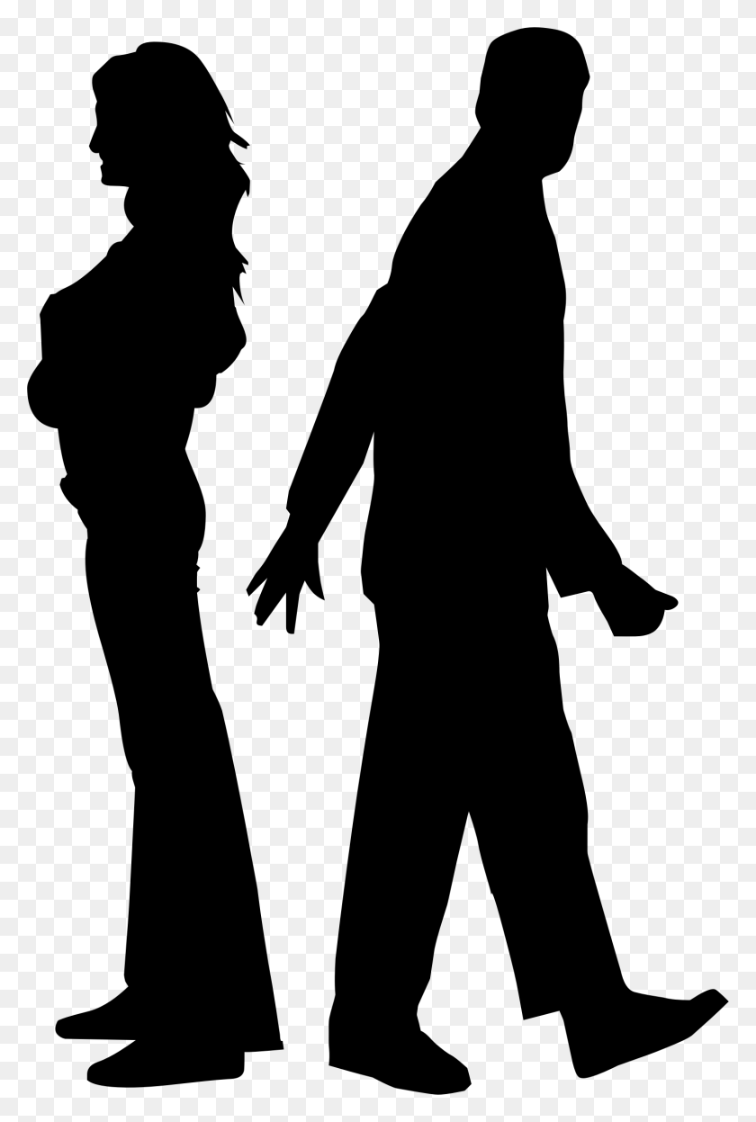 1506x2293 Fighting Couple Silhouette Icons Png - Couple Silhouette PNG
