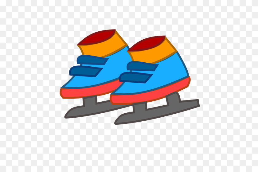 500x500 Figure Skates Vector Clip Art - Kids Shoes Clipart