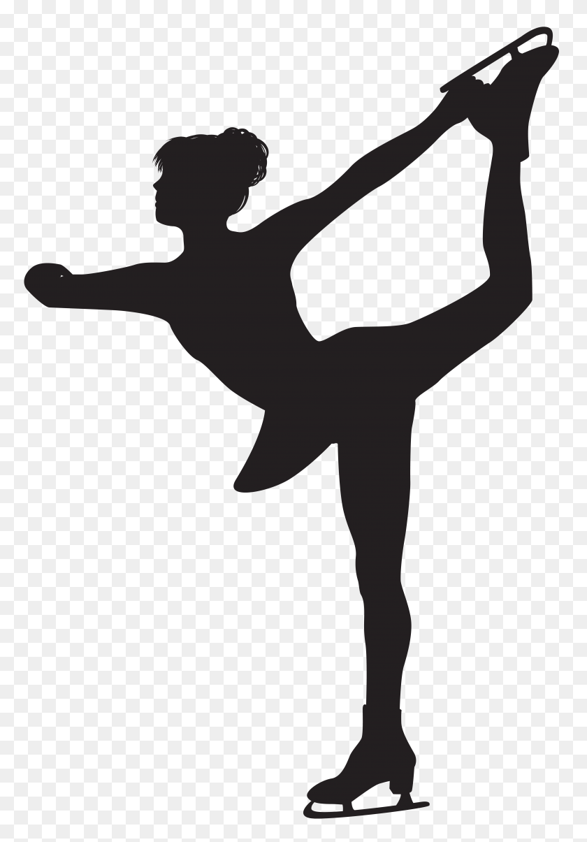 5446x8000 Figure Skating Woman Silhouette Png Clip Gallery - Skate PNG