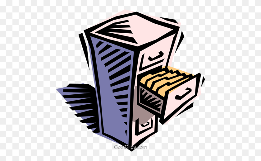 480x457 Filing Cabinet Royalty Free Vector Clip Art Illustration - Filing Cabinet Clipart