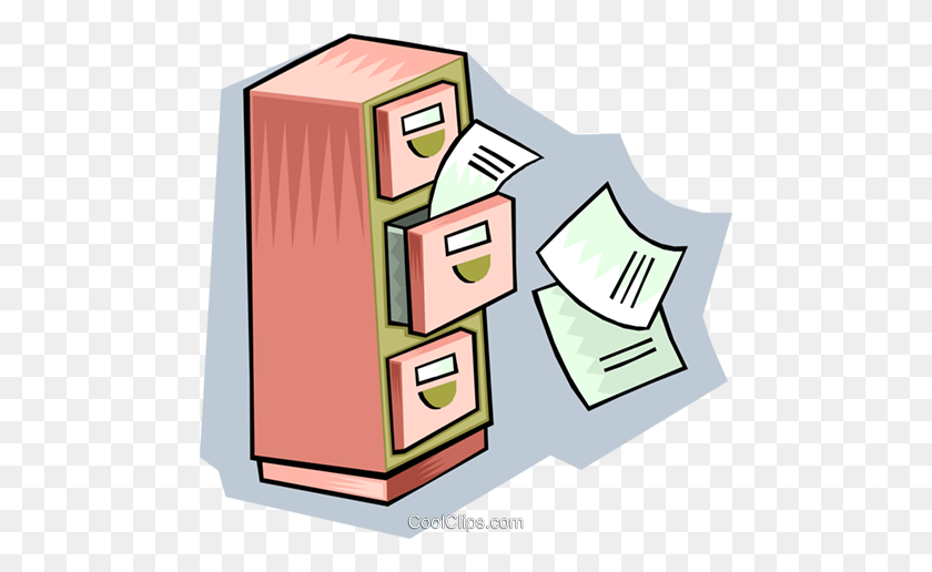 480x456 Filing Cabinet Royalty Free Vector Clip Art Illustration - Filing Cabinet Clipart