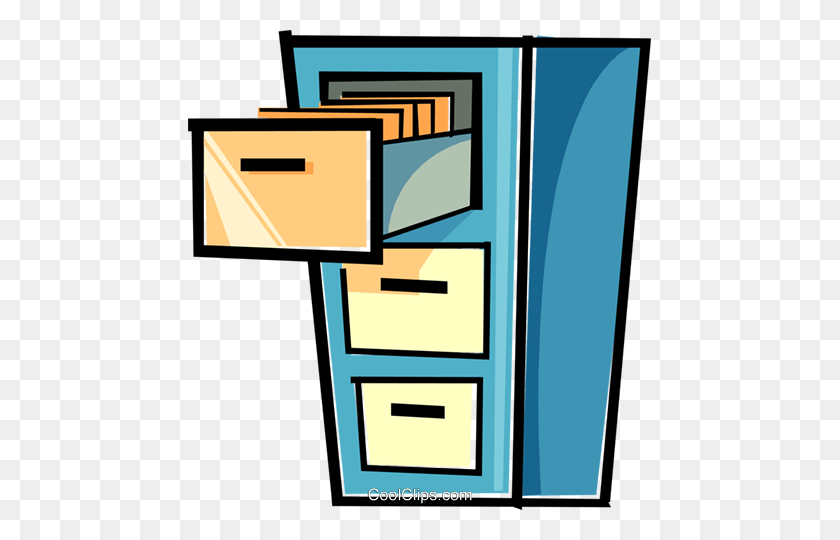 463x480 Filing Cabinet Royalty Free Vector Clip Art Illustration - Filing Cabinet Clipart