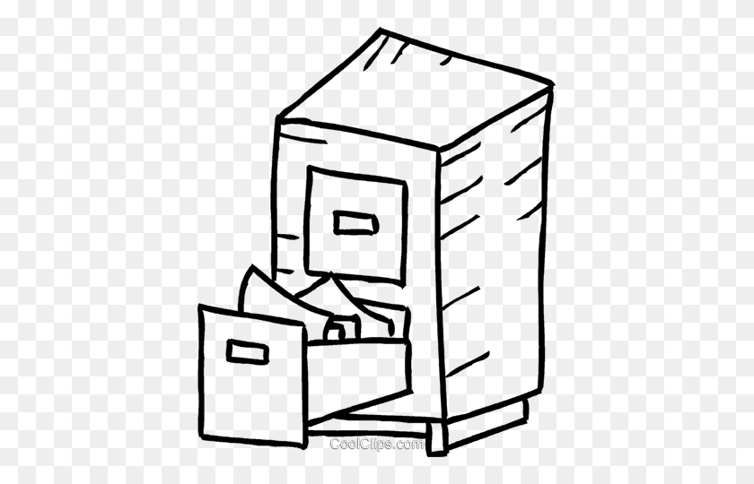 399x480 Filing Cabinets Royalty Free Vector Clip Art Illustration - Filing Cabinet Clipart
