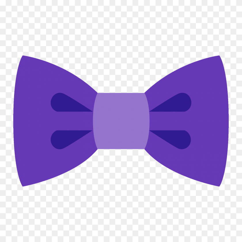 1600x1600 Filled Bow Tie Icon - Purple Bow PNG