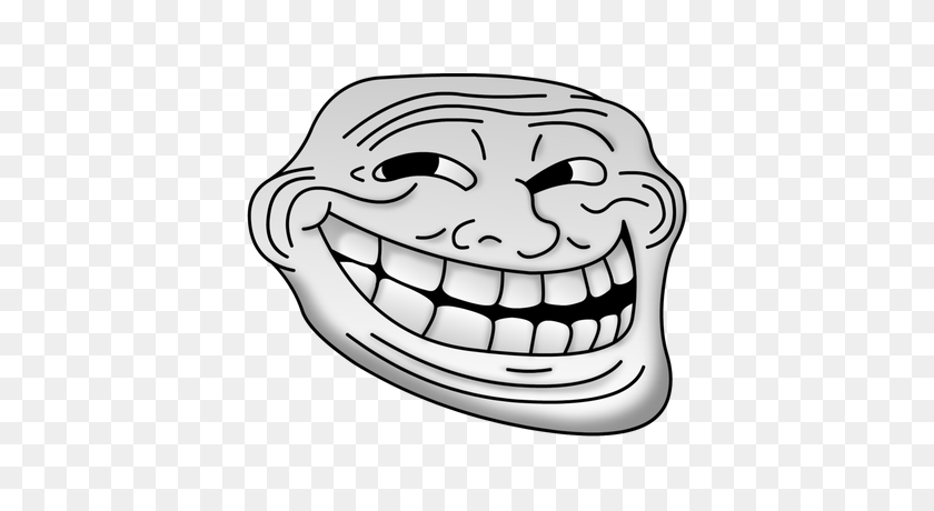 400x400 Filled Troll Face Transparent Png - Troll Face Clipart