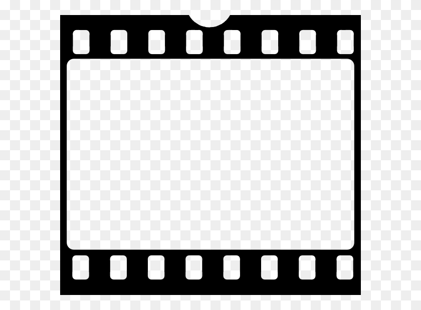 600x559 Film Reel Picture Frame Clip Art - Film Roll Clipart