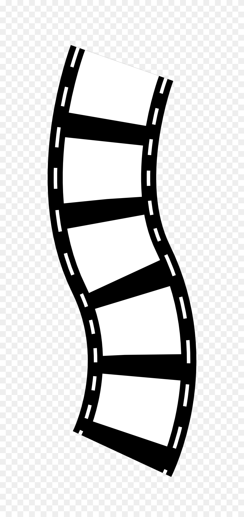 512x1720 Filmstrip Clipart Movie Animated - Watch A Movie Clipart