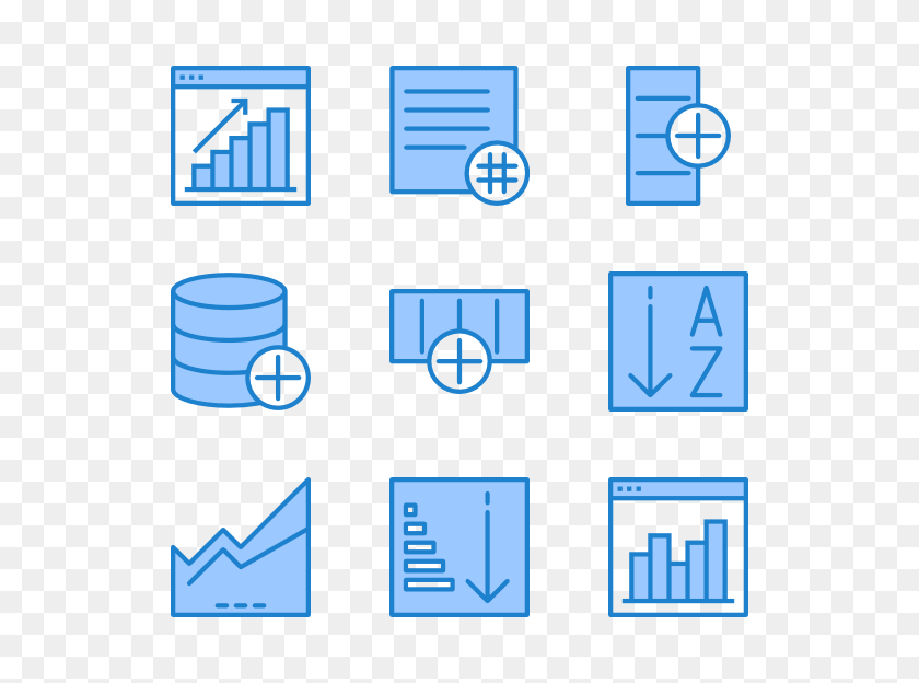600x564 Filter Icons - Blue Line PNG