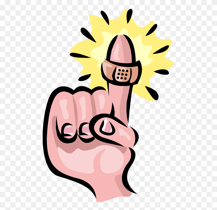 509x750 Finger Clipart Hurt - Injured Person Clipart